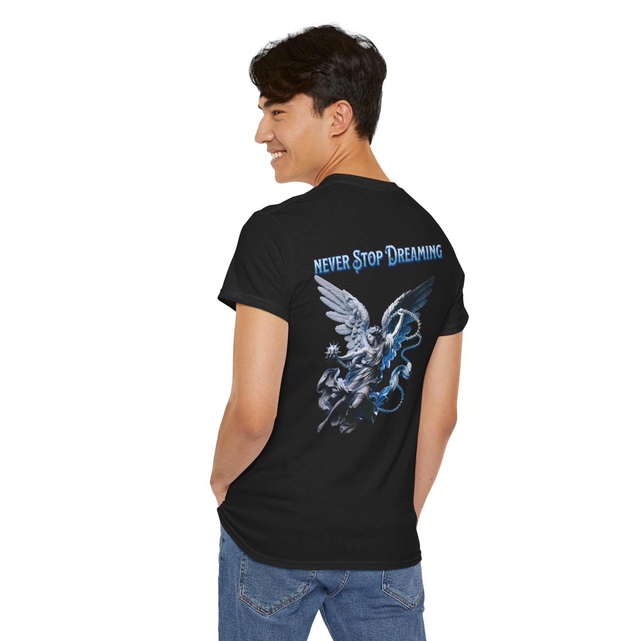 Never Stop Dreaming: Angel Graphic Tee | Angel Wings