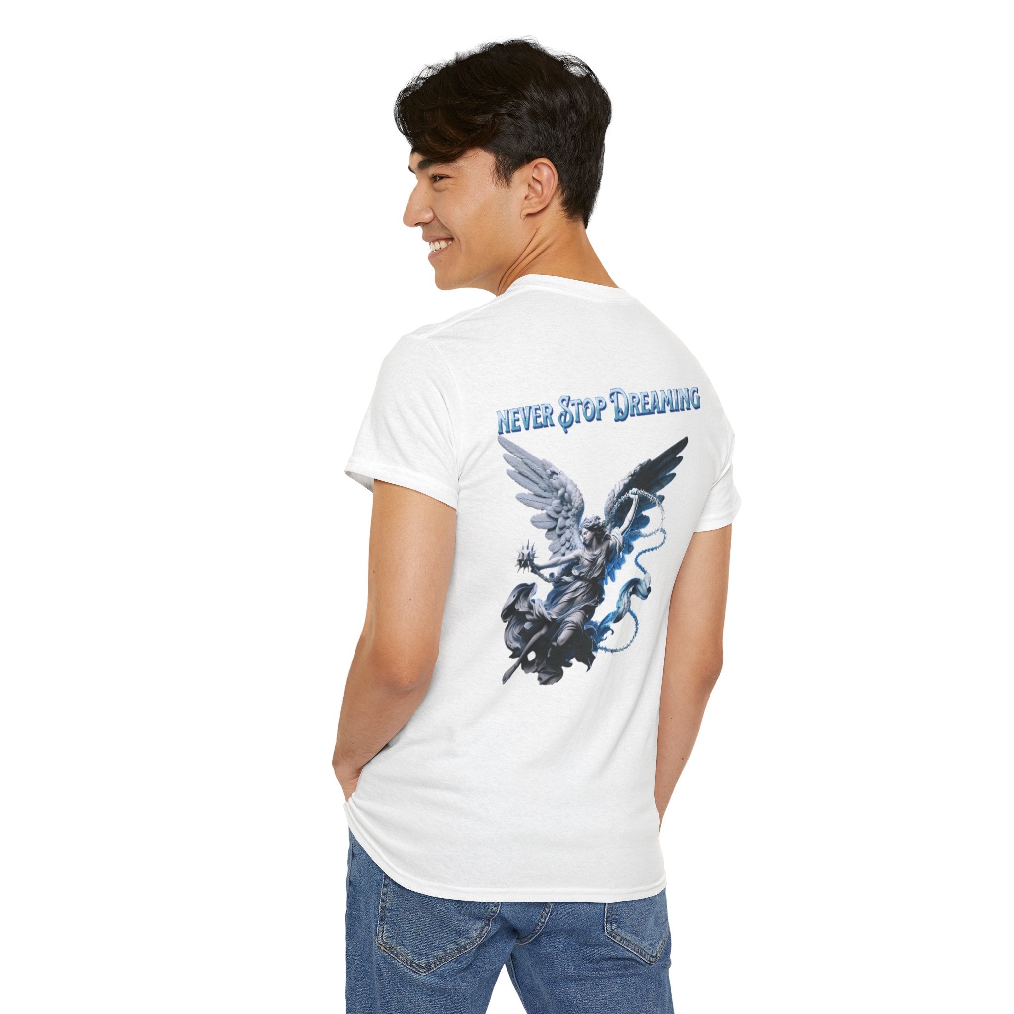 Never Stop Dreaming: Angel Graphic Tee | Angel Wings
