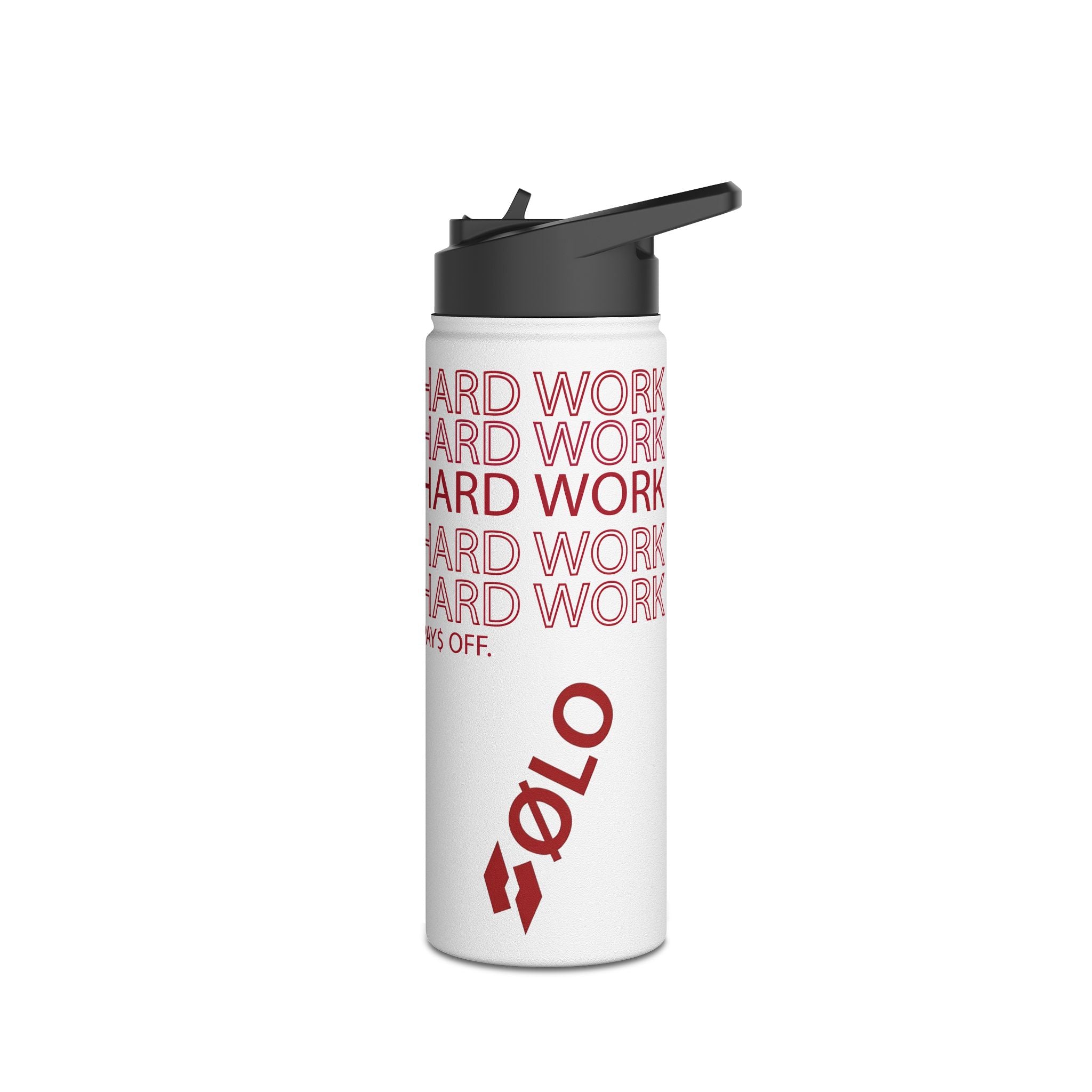 Stainless Steel Water Bottle — "Work Hard Pays Off"